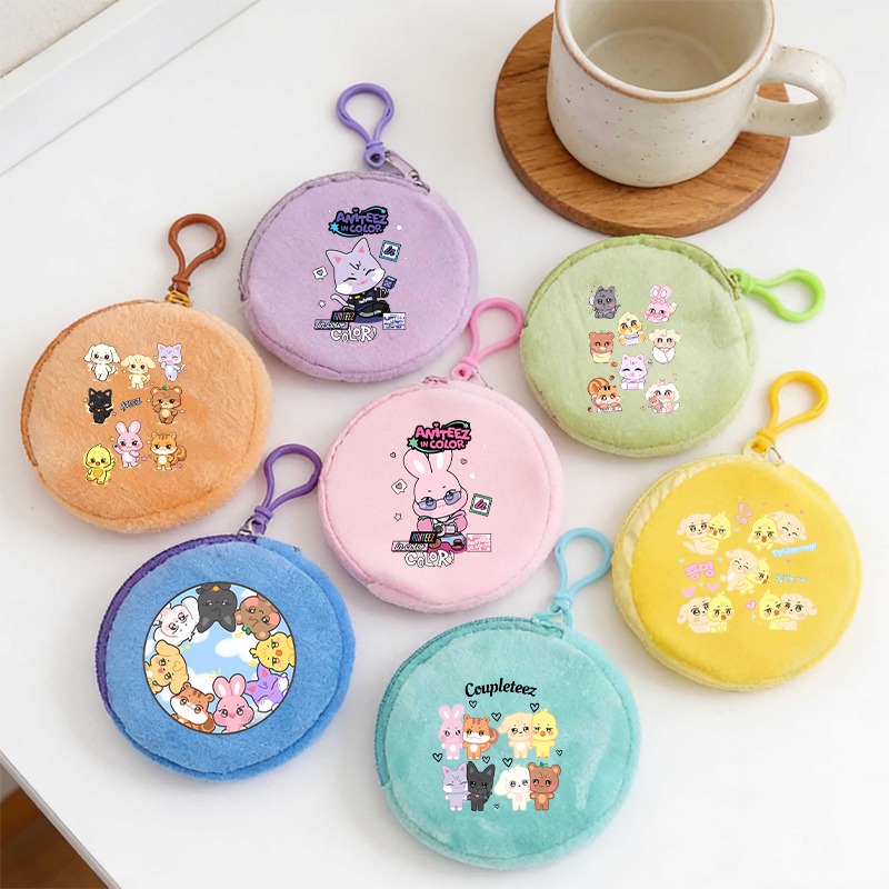 Women Accessories Trending - Kpop ATEEZ Idol Coin Purses Keychain