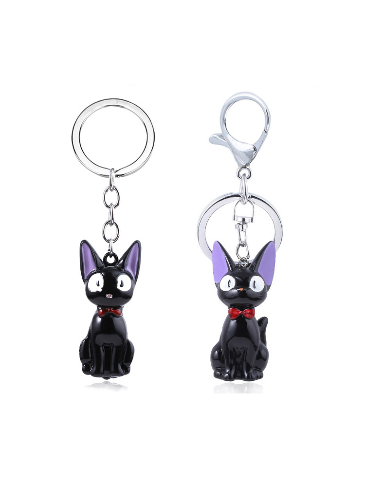 Women'S Key Accessories - Anime Cute Black Cat Keychain Cartoon