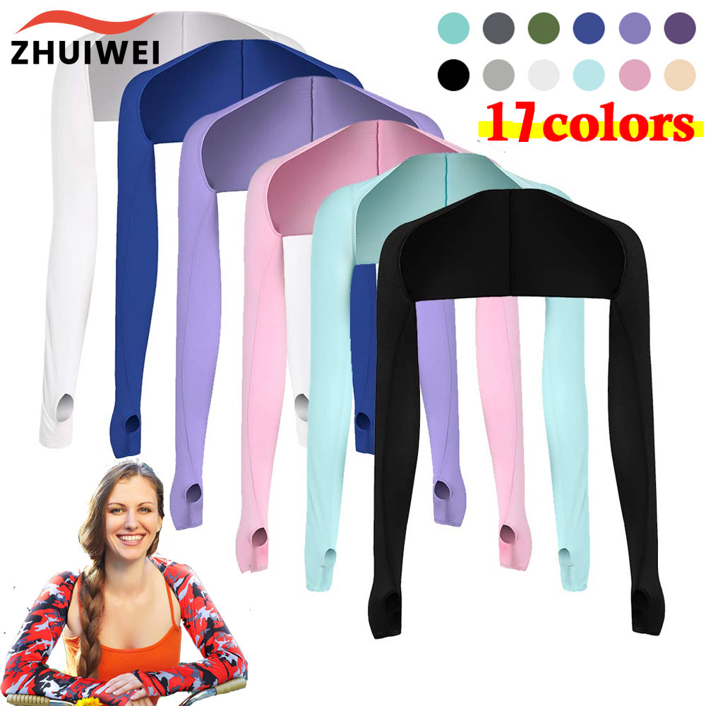 Women'S Volleyball Accessories - One-piece Ultra-thin Shawl Arm Sleeves Ice
