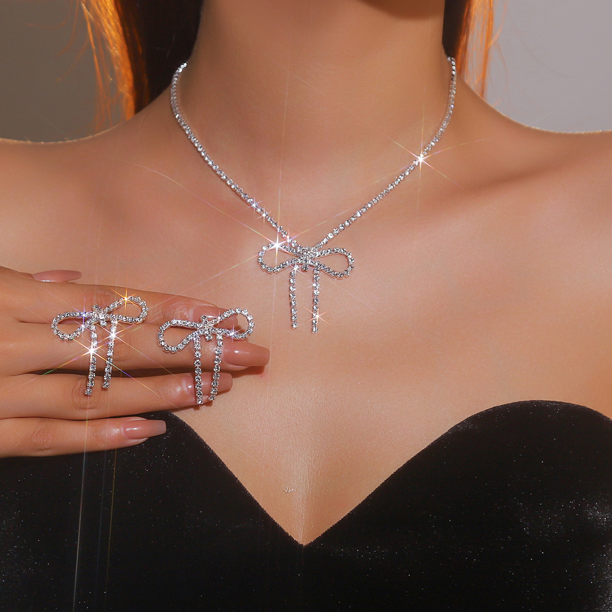 Women'S Accessories Mango - Bow Necklace and Earrings Sets for
