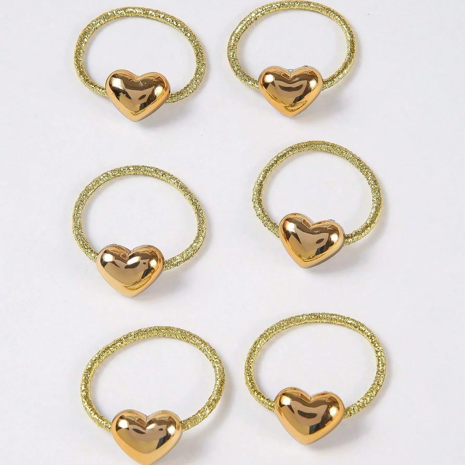 10Pcs Gold Heart Hair Rings Se – Wrap Ring Gold recenzja i cena