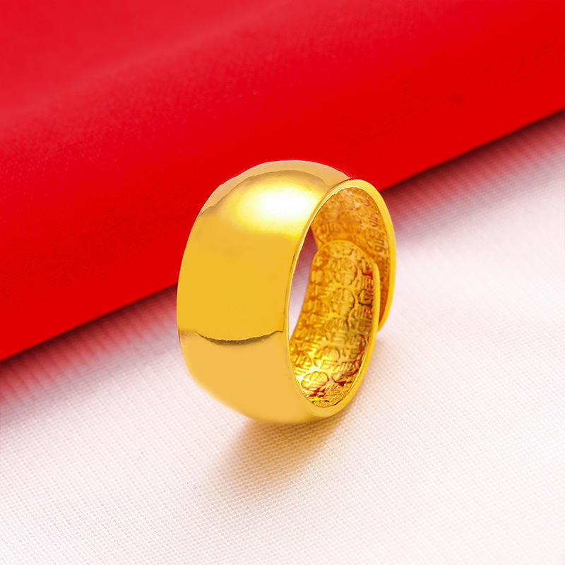 Male Wide 12mm Large Ring Open – Wrap Ring Gold recenzja i cena