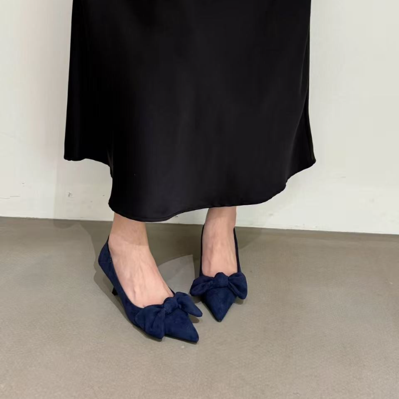 French Pointed-toe Bow Suede S – Women'S Accessories Trends 2025 recenzja i cena