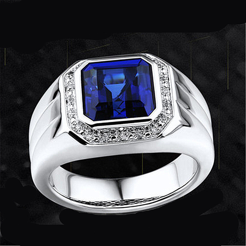 Square Blue Crystal Sapphire G – Women Accessories Business recenzja i cena
