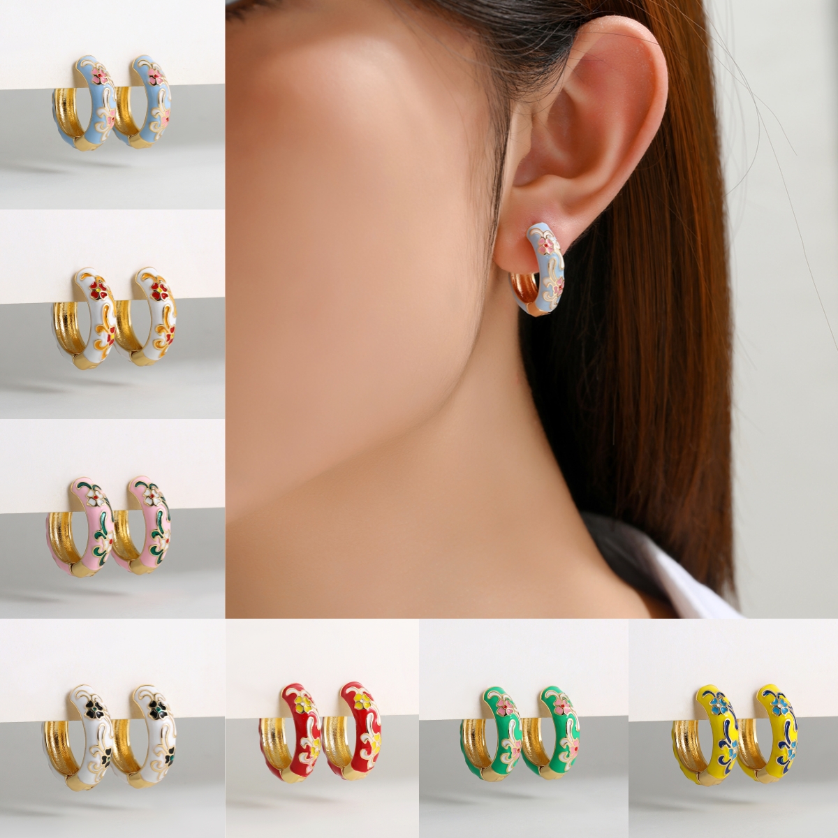 Vintage Colorful Enamel Flower – Wrap Ring Gold recenzja i cena