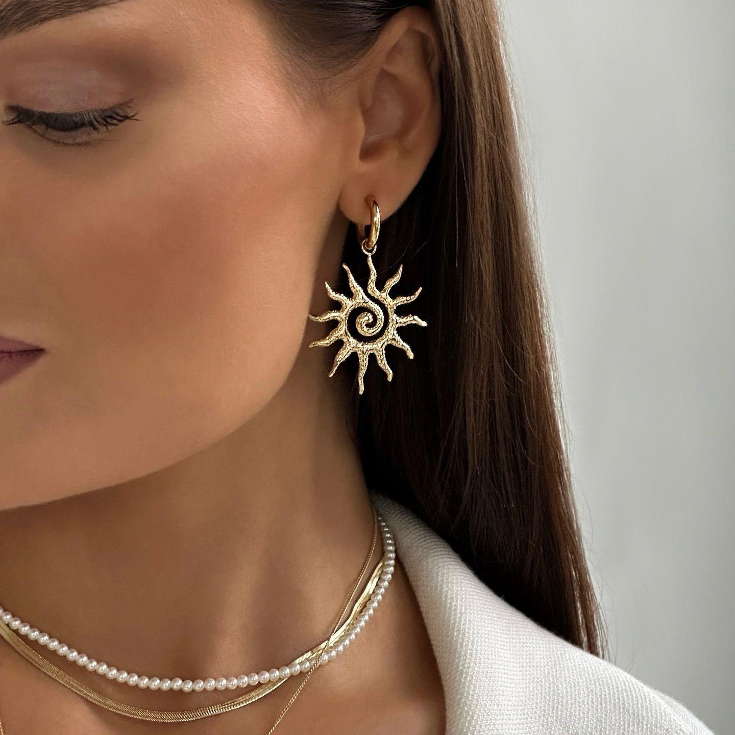 Sunflower Earrings Light Luxur – Women Accessories Shop Online recenzja i cena