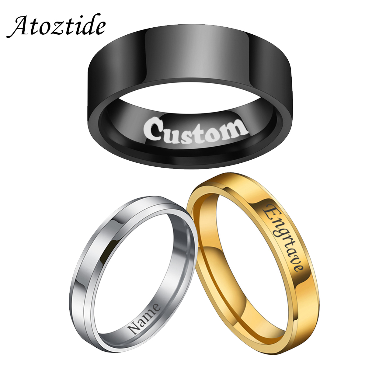 Atoztide 4/6/8mm Personalized  – Wrap Ring Gold recenzja i cena