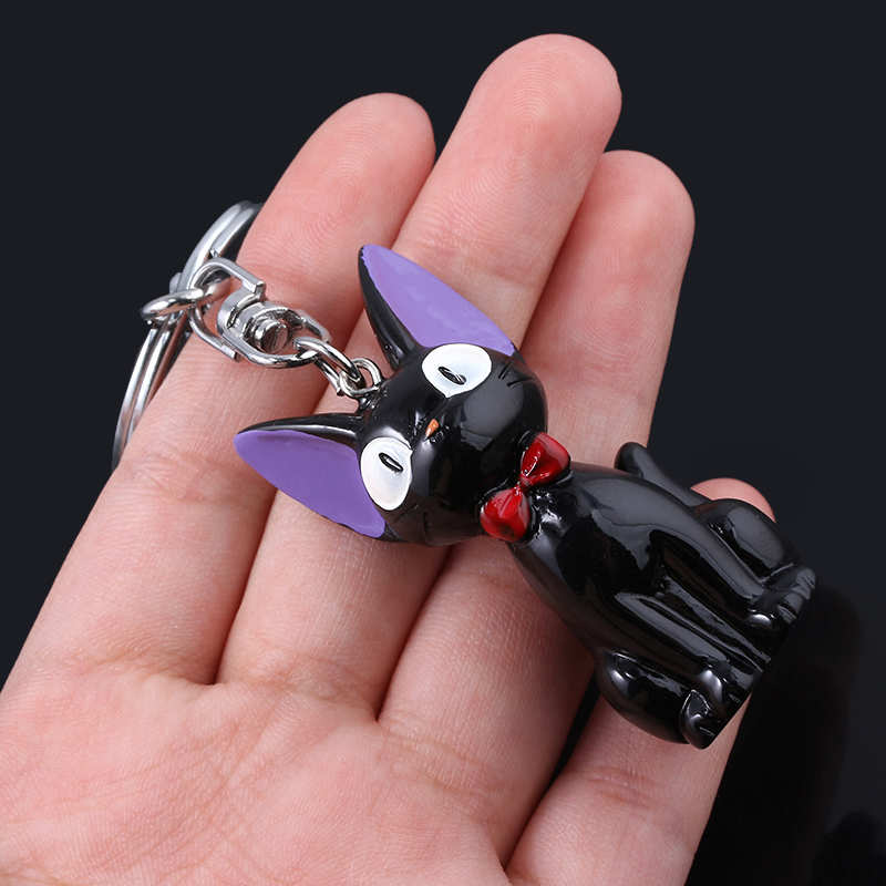 Anime Cute Black Cat Keychain  – Women'S Key Accessories recenzja i cena