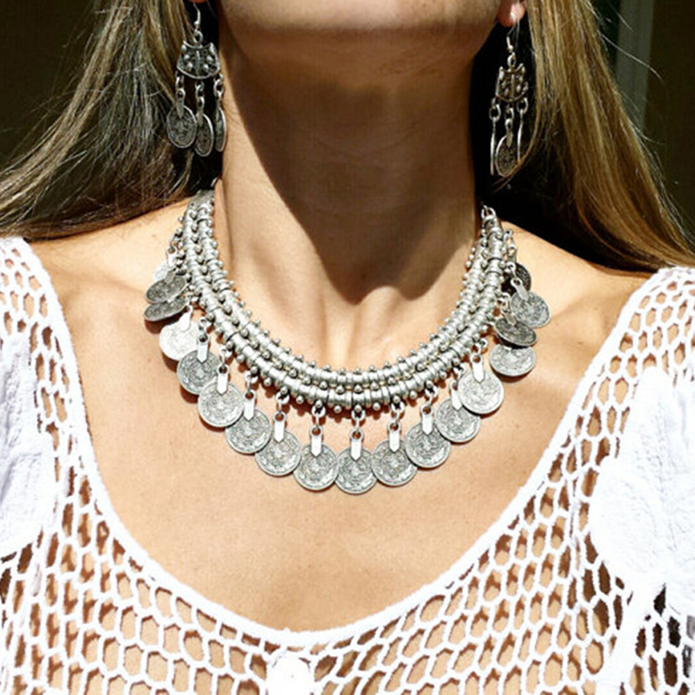 Vintage Alloy Coins Tassel Cho – Women Accessories Pakistan recenzja i cena