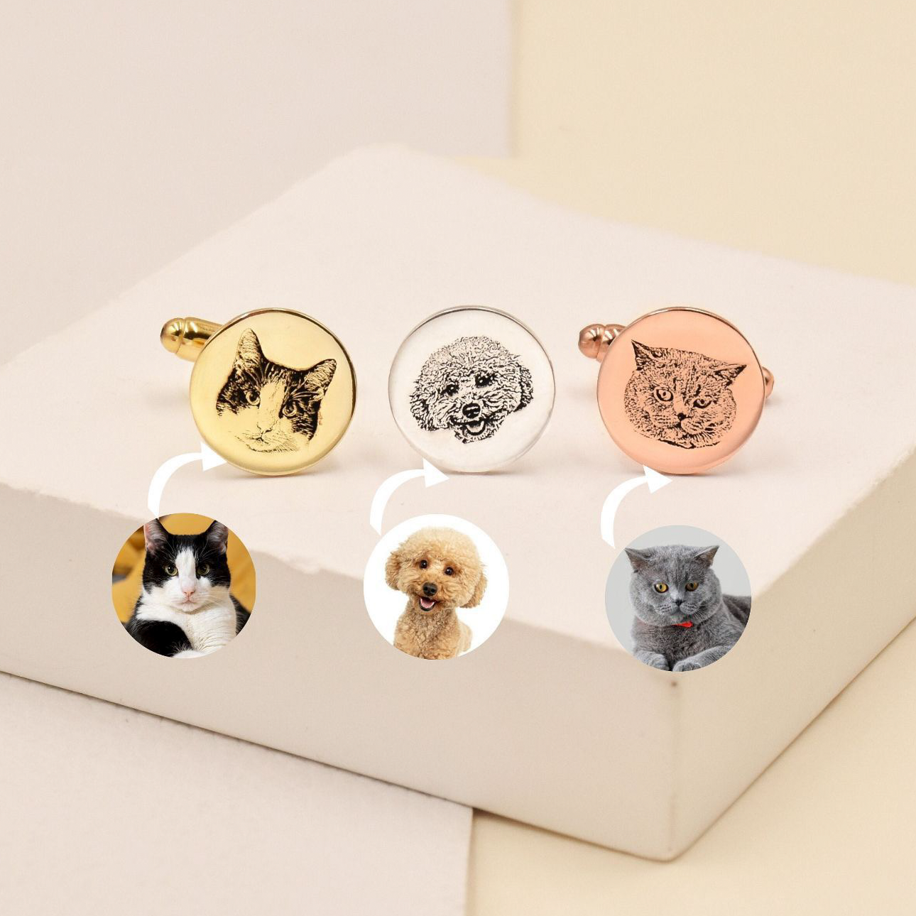 Custom Pet Portrait Pair Stain – Women Accessories Business recenzja i cena