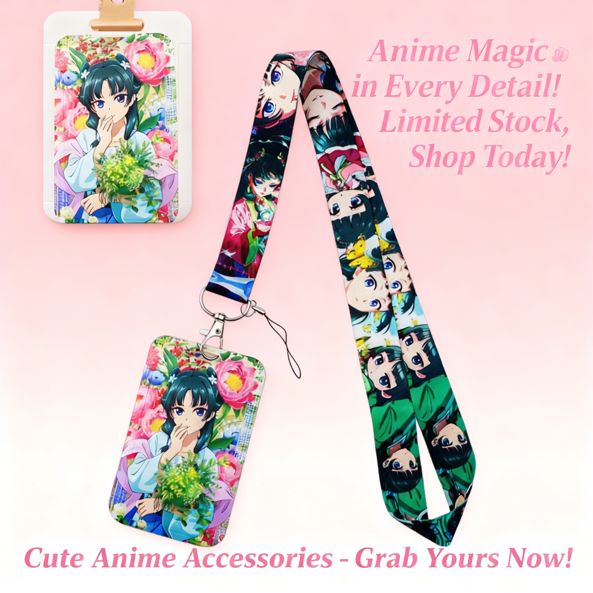 Cute Anime Girl Lanyard Neck S – Women'S Key Accessories recenzja i cena
