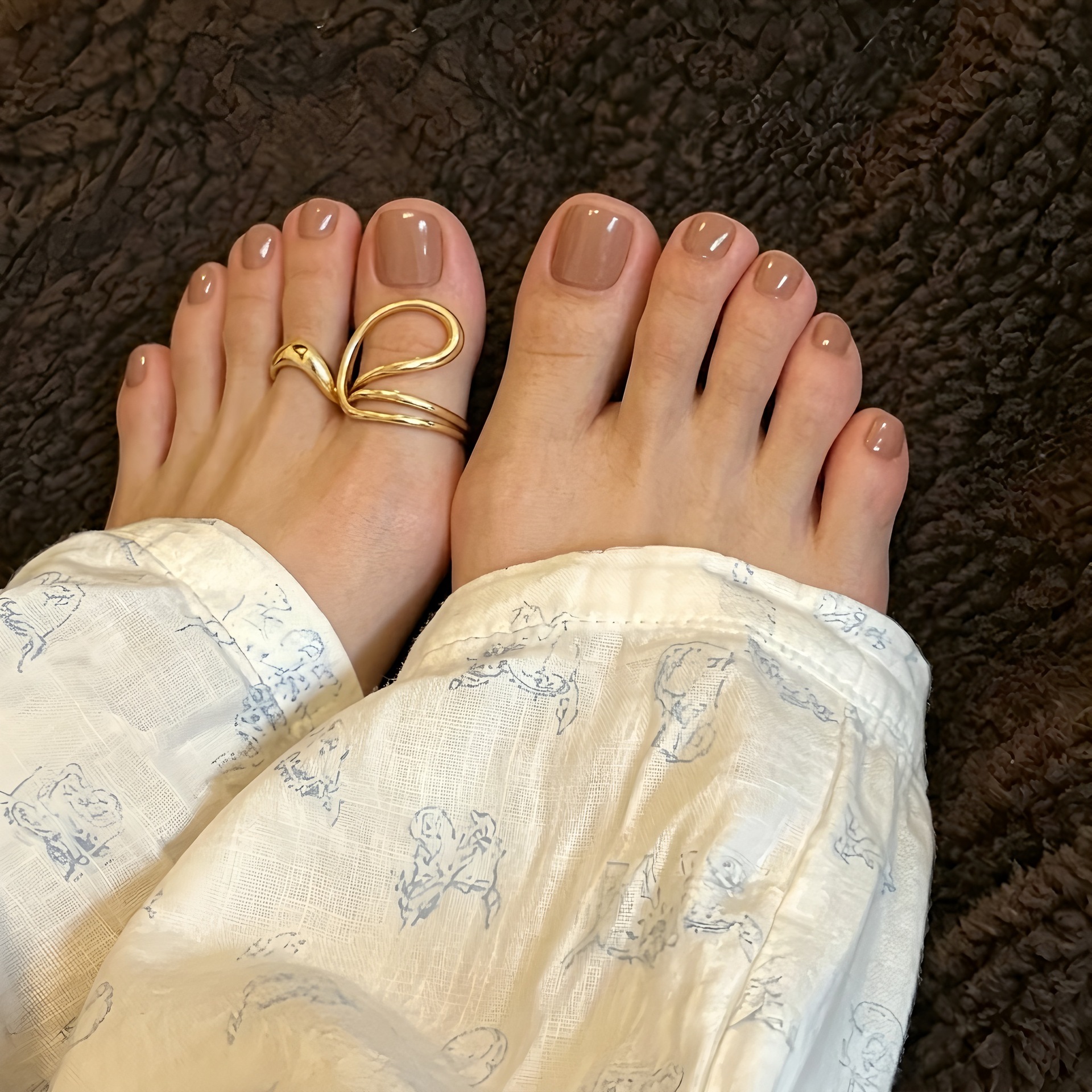 Gold Minimalist Irregular Toe  – Wrap Ring Gold recenzja i cena