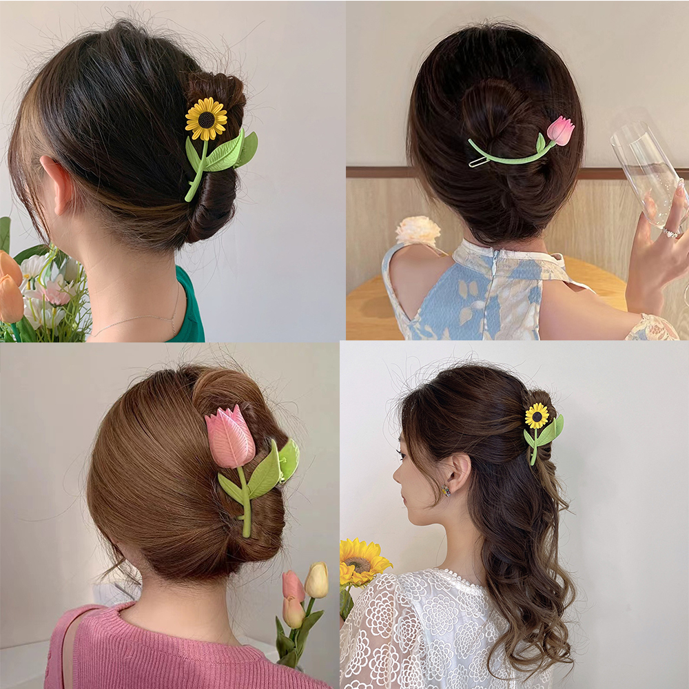 Women Tulip Flower Hair Claw C – Women Accessories Online recenzja i cena