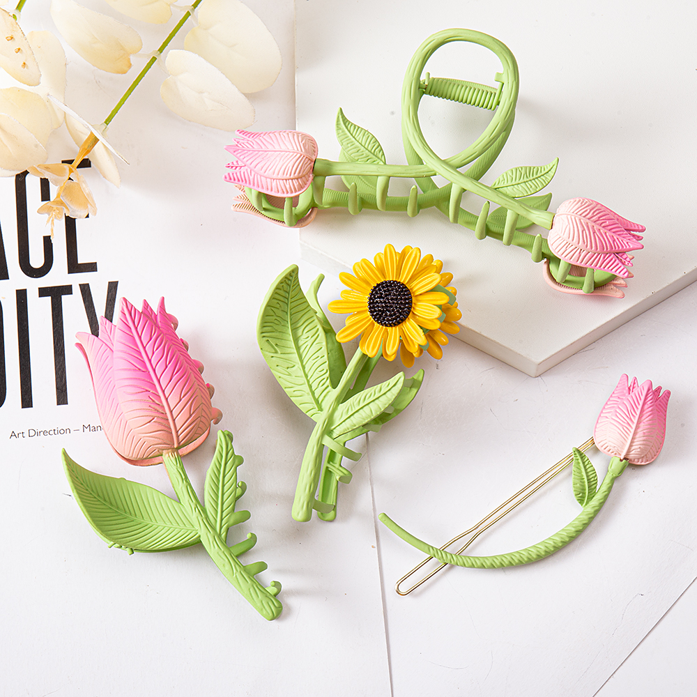 Women Tulip Flower Hair Claw C – Women Accessories Online recenzja i cena