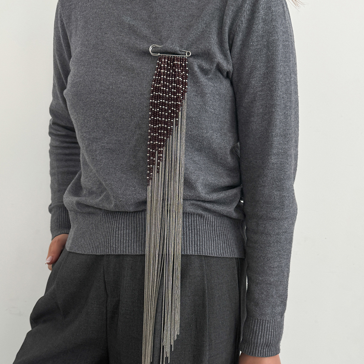 Silver Color Tassel Chain Broo – Women Accessories Trending recenzja i cena