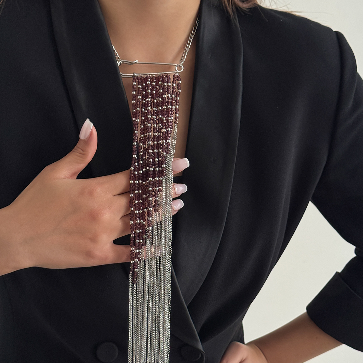 Silver Color Tassel Chain Broo – Women Accessories Trending recenzja i cena